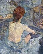 Henri de toulouse-lautrec La Toilette, early painting oil on canvas